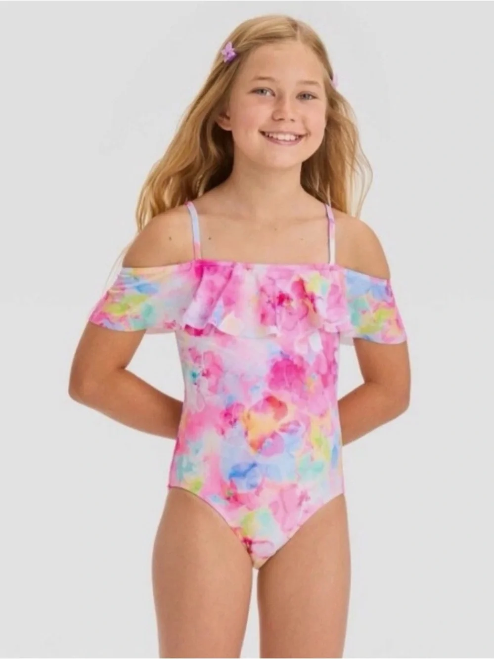 Target Cat & Jack Girls Daydream Floral One Piece Swimsuit Size L(10/12) NEW
